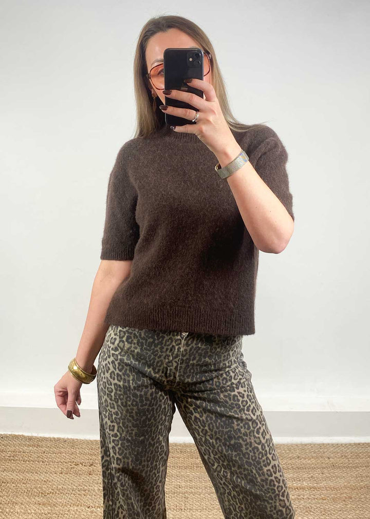 Turtle neck brown top