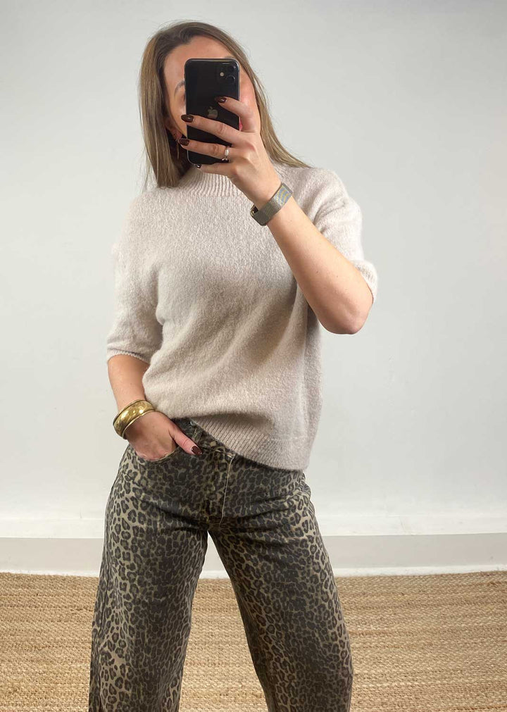 Josephine Wool Blend Top Cream