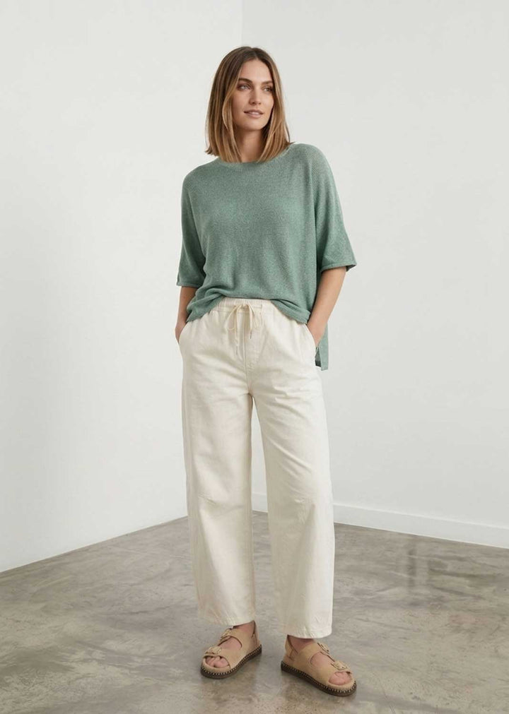 Josie Duck Egg Fine Knit Top