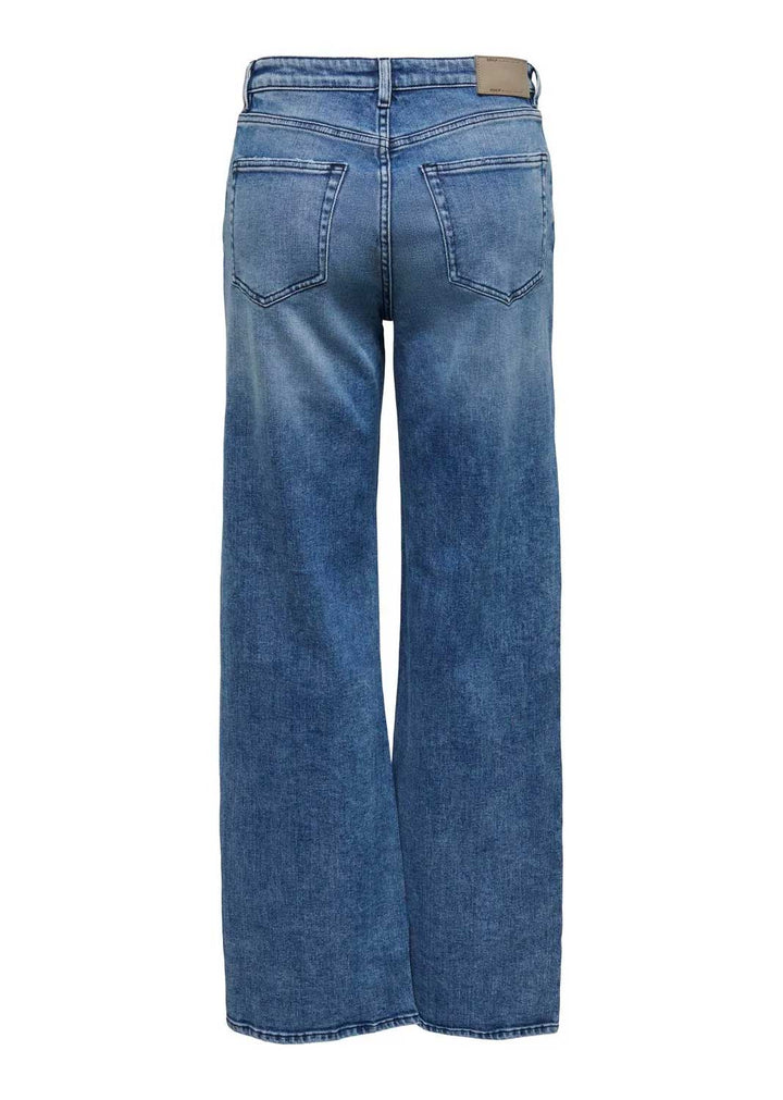 Wide Leg Jeans in Medium Blue