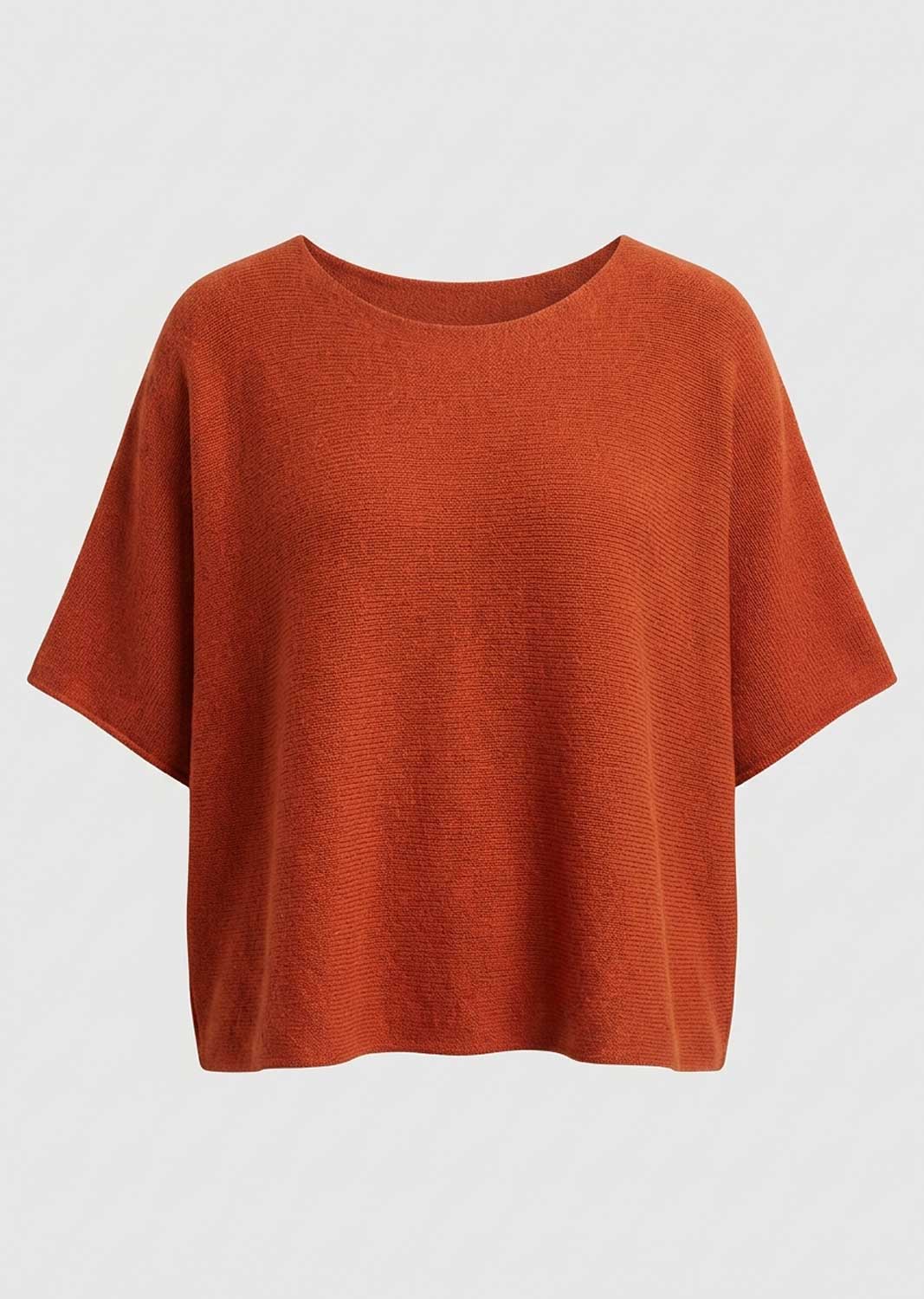 Juliette Burnt Orange Box Knit Top