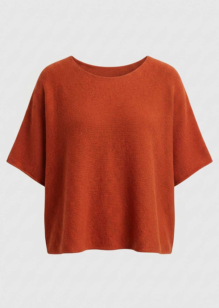 Juliette Burnt Orange Box Knit Top