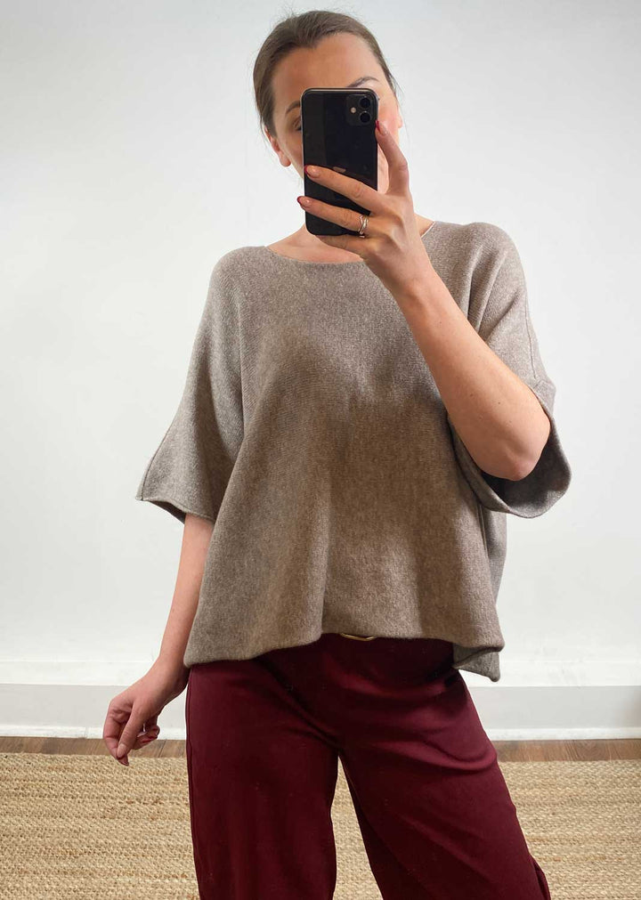 Juliette Knit Top Taupe