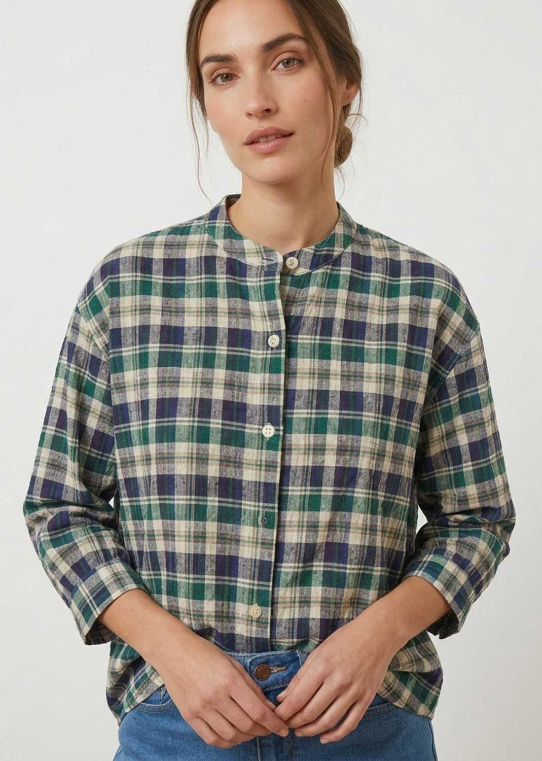 Kin Green Premium Check Shirt