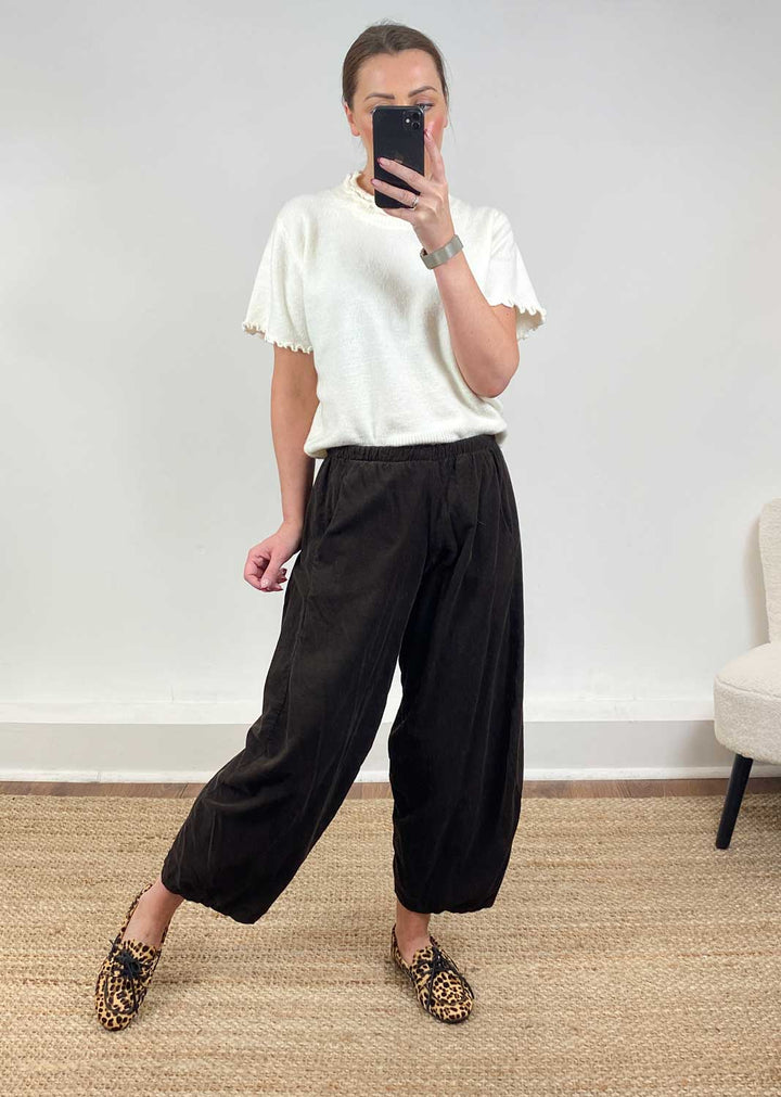 Kit Cord Barrel Pants Brown