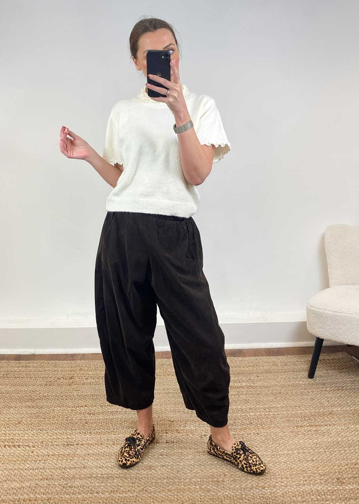 Kit Cord Barrel Pants Brown