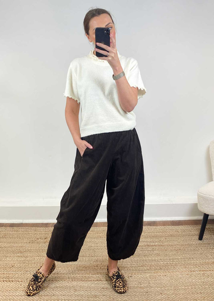 Kit Cord Barrel Pants Brown