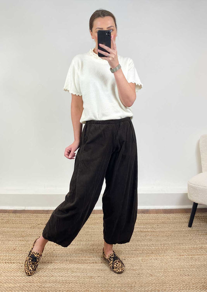 Kit Cord Barrel Pants Brown
