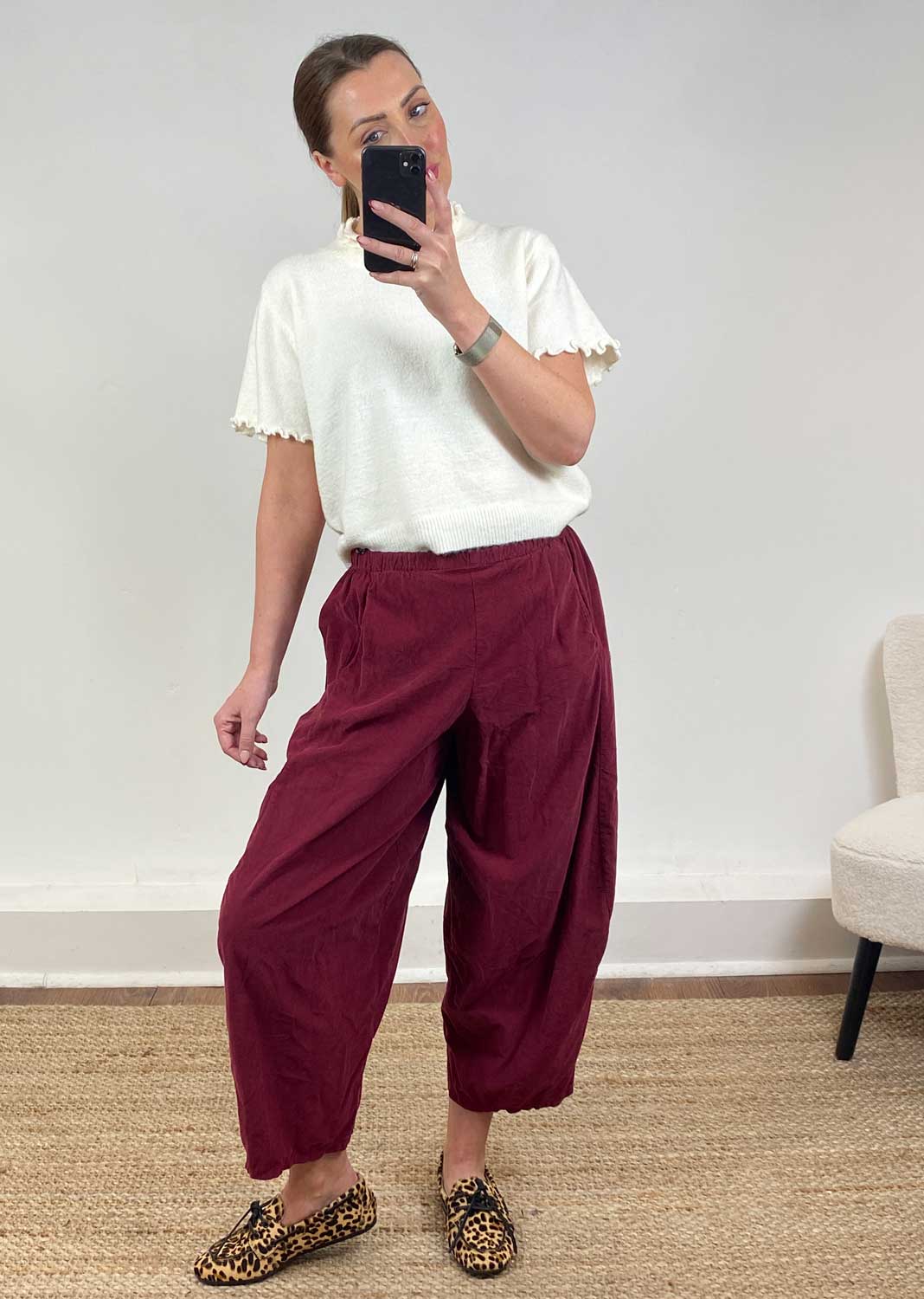 Kit Cord Barrel Pants Merlot
