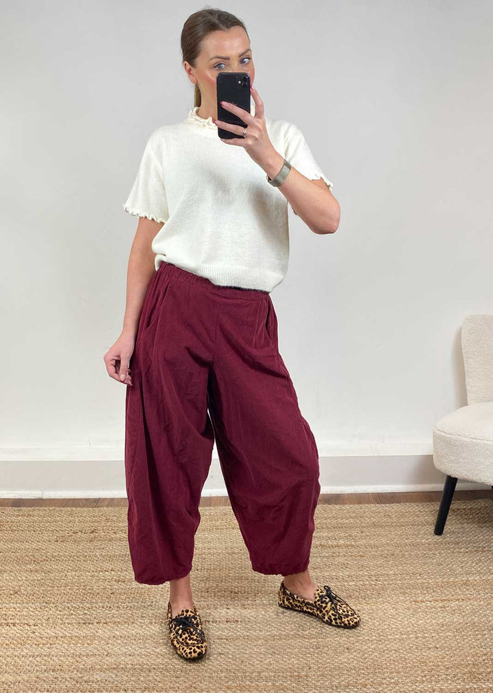 Kit Cord Barrel Pants Merlot