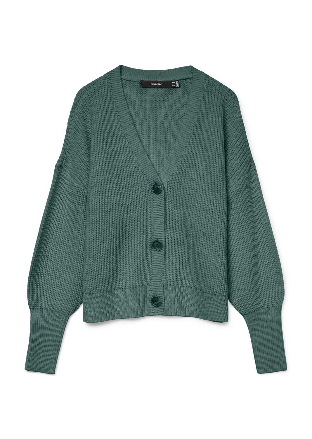 Lea Button Knit Cardigan in Teal