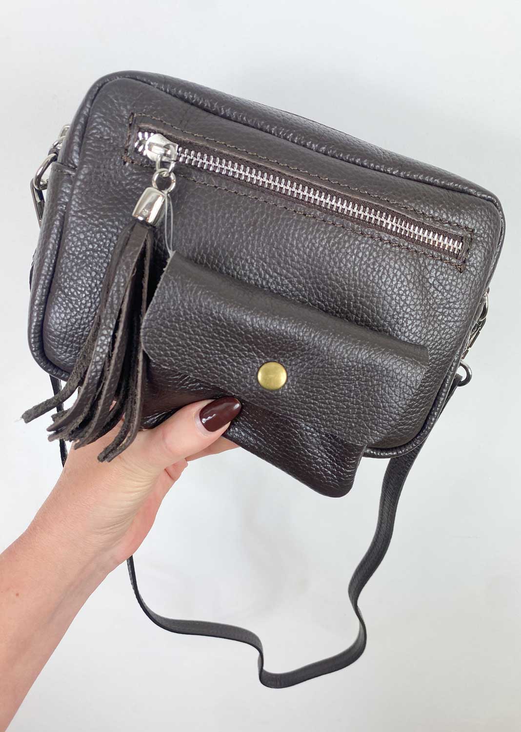 Leather Camera Bag and Purse Set Espresso