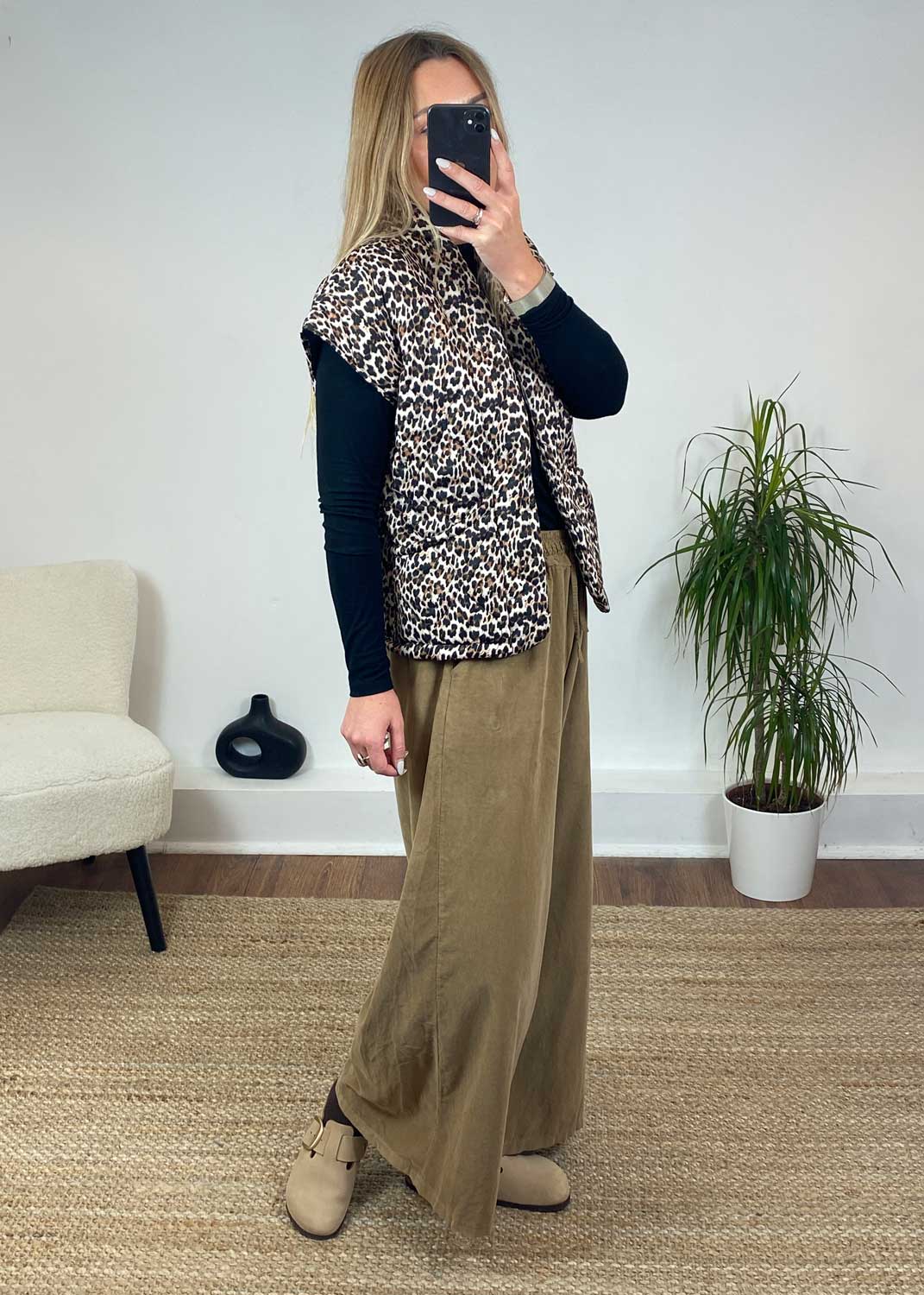 Margot Leopard Quilted Gilet