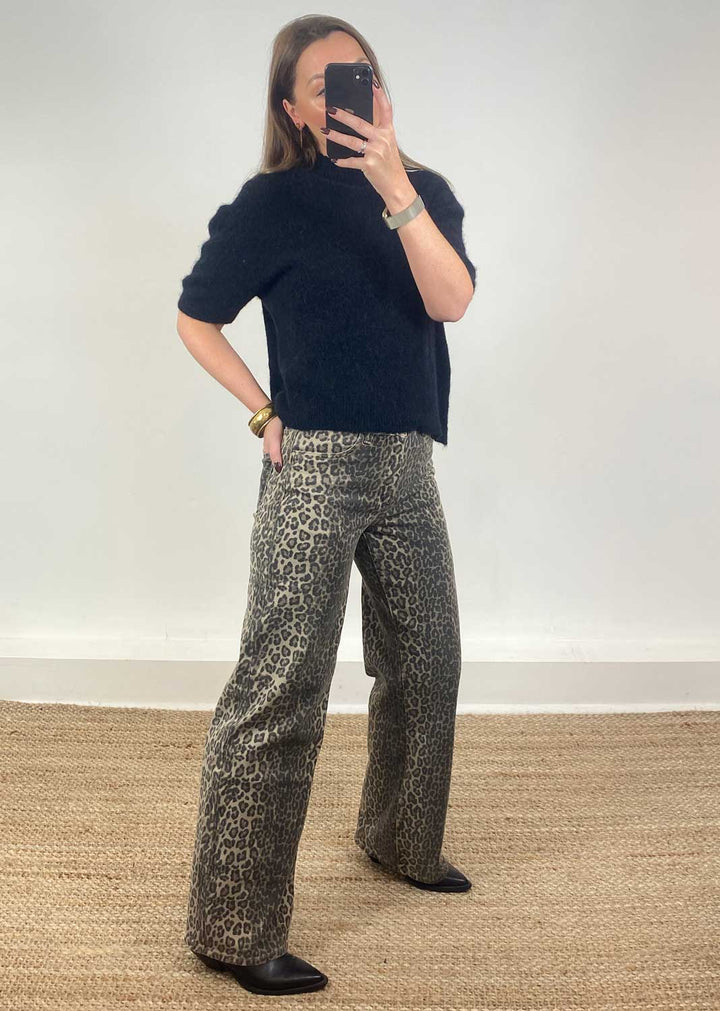 Whimsy Leopard Dad Jeans