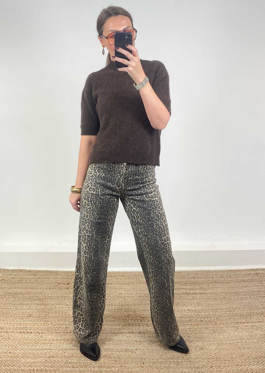 Whimsy Leopard Dad Jeans