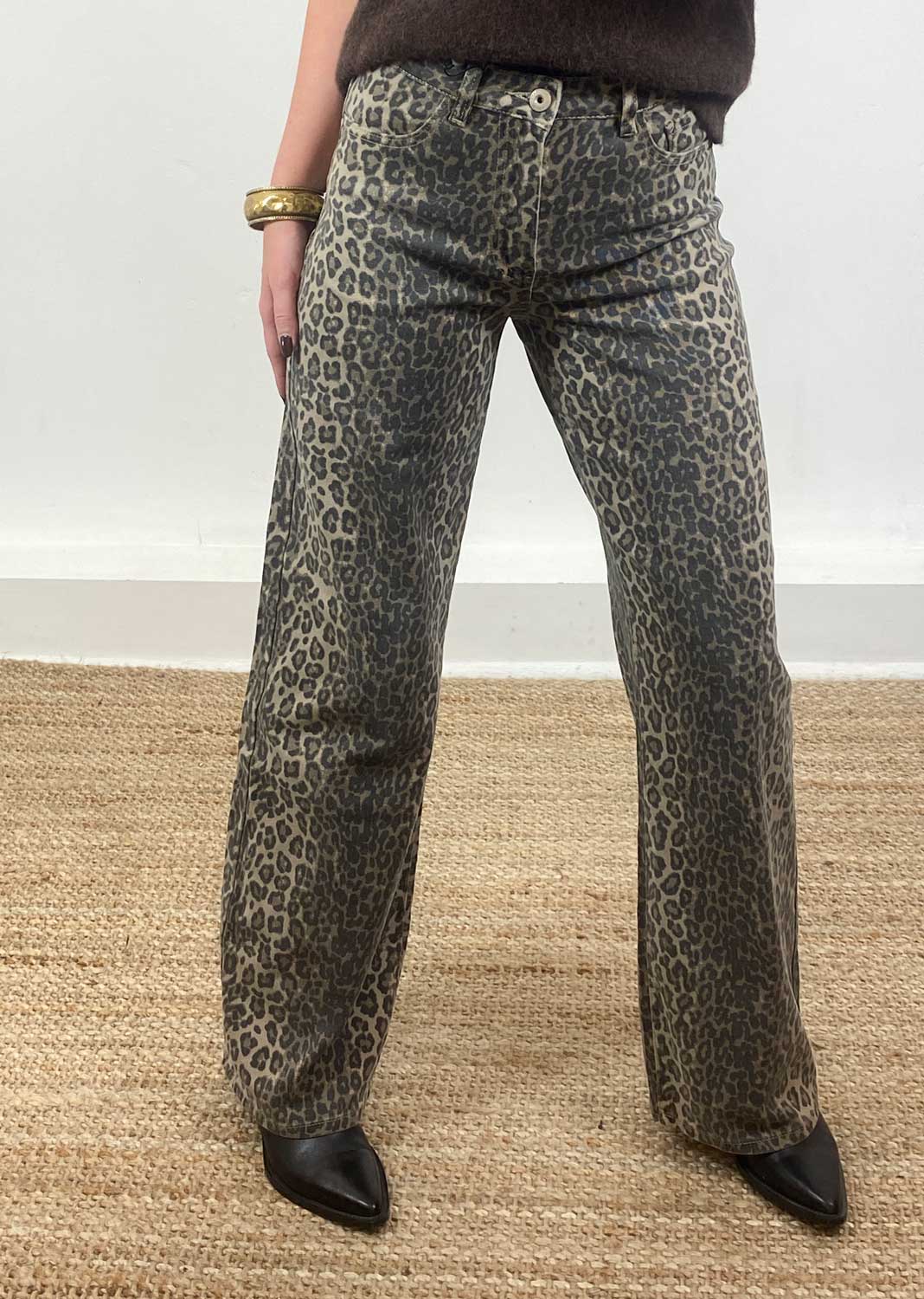 Whimsy Leopard Dad Jeans