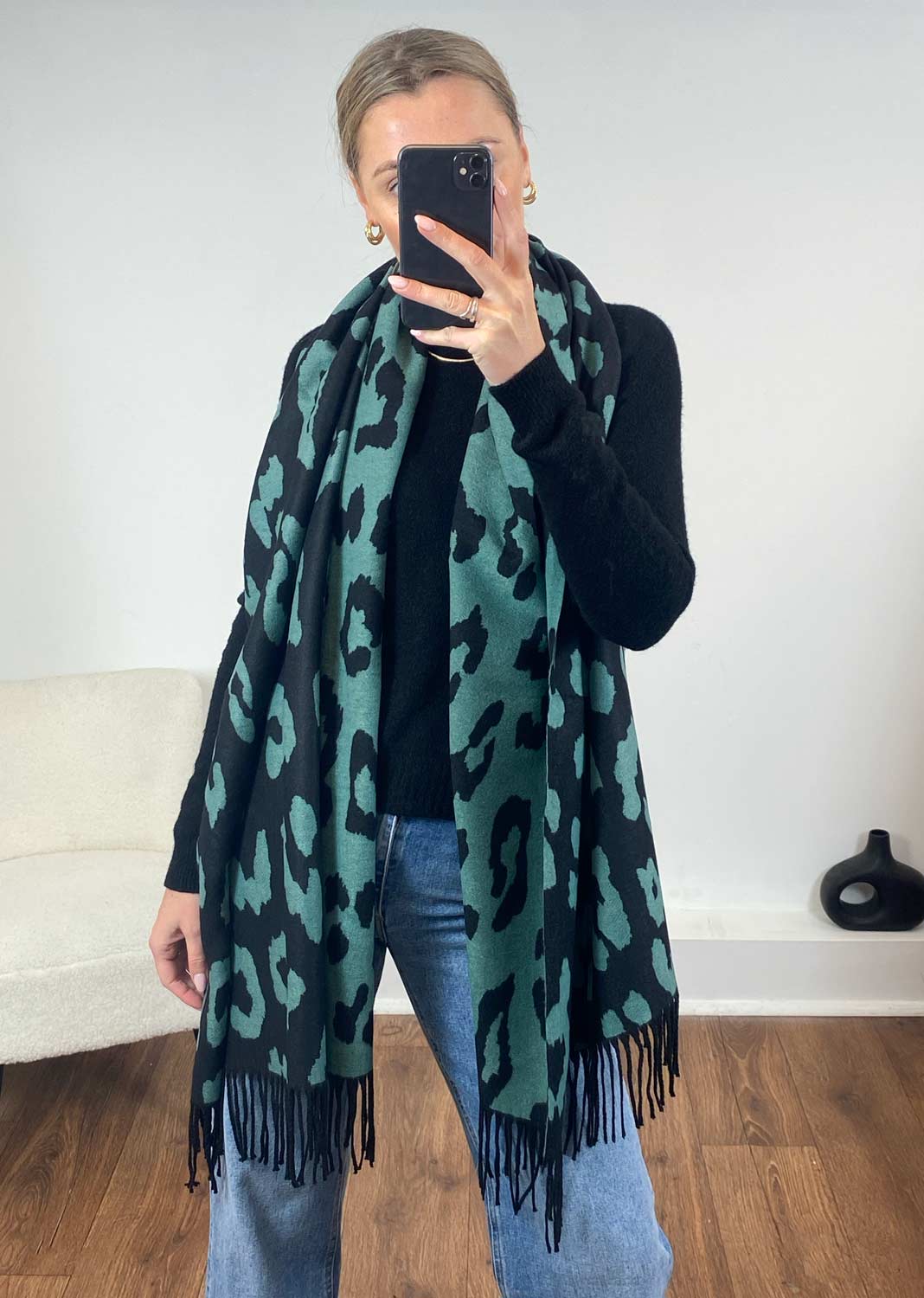 Leopard Midweight Scarf