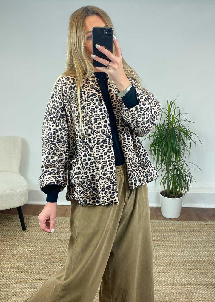 Crawford Leopard Quilted Jacket