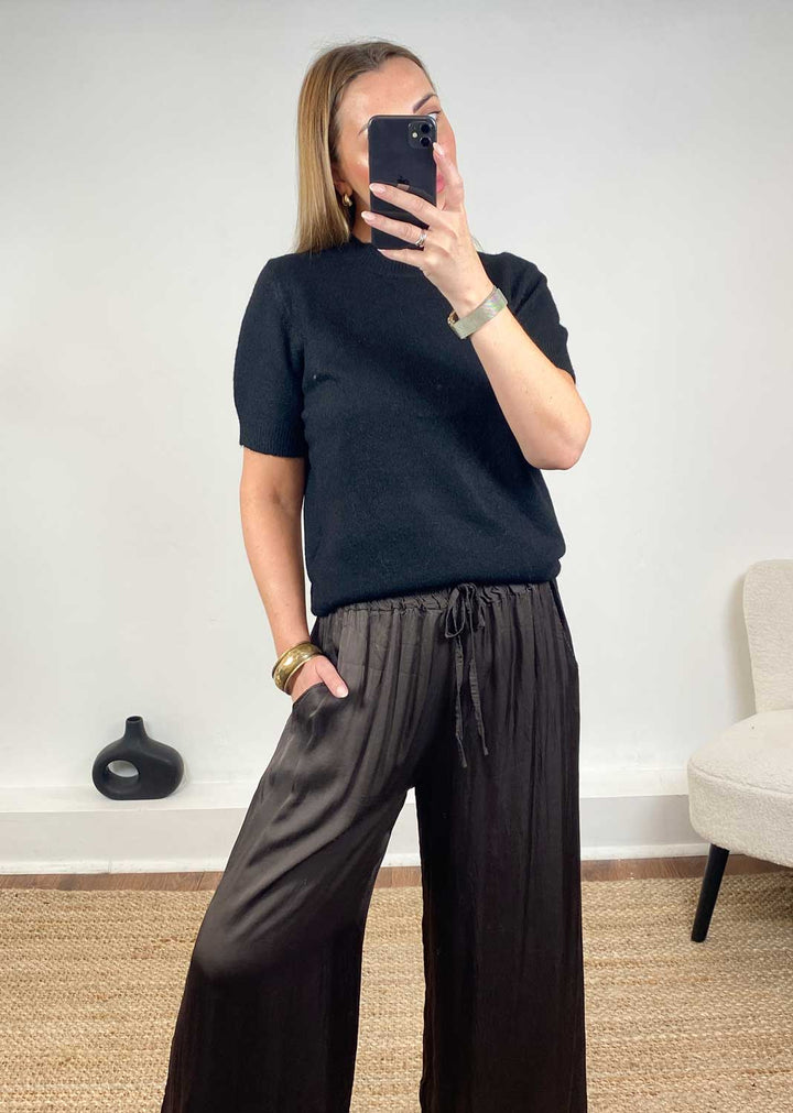 Libby Soft Knit Top in Black