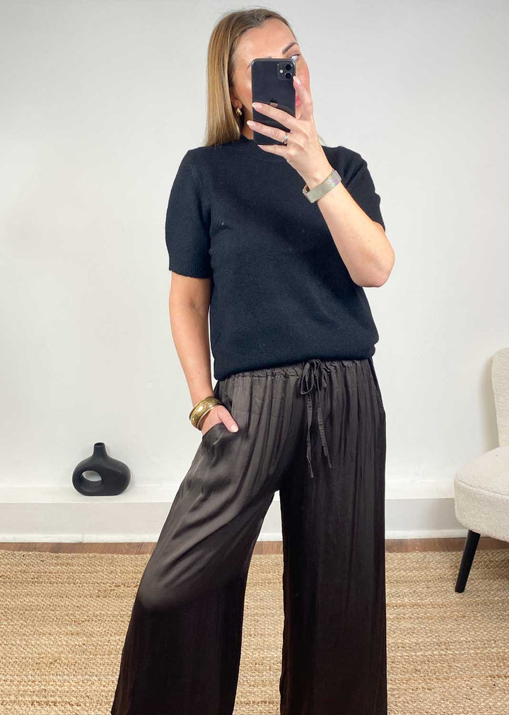 Libby Soft Knit Top in Black