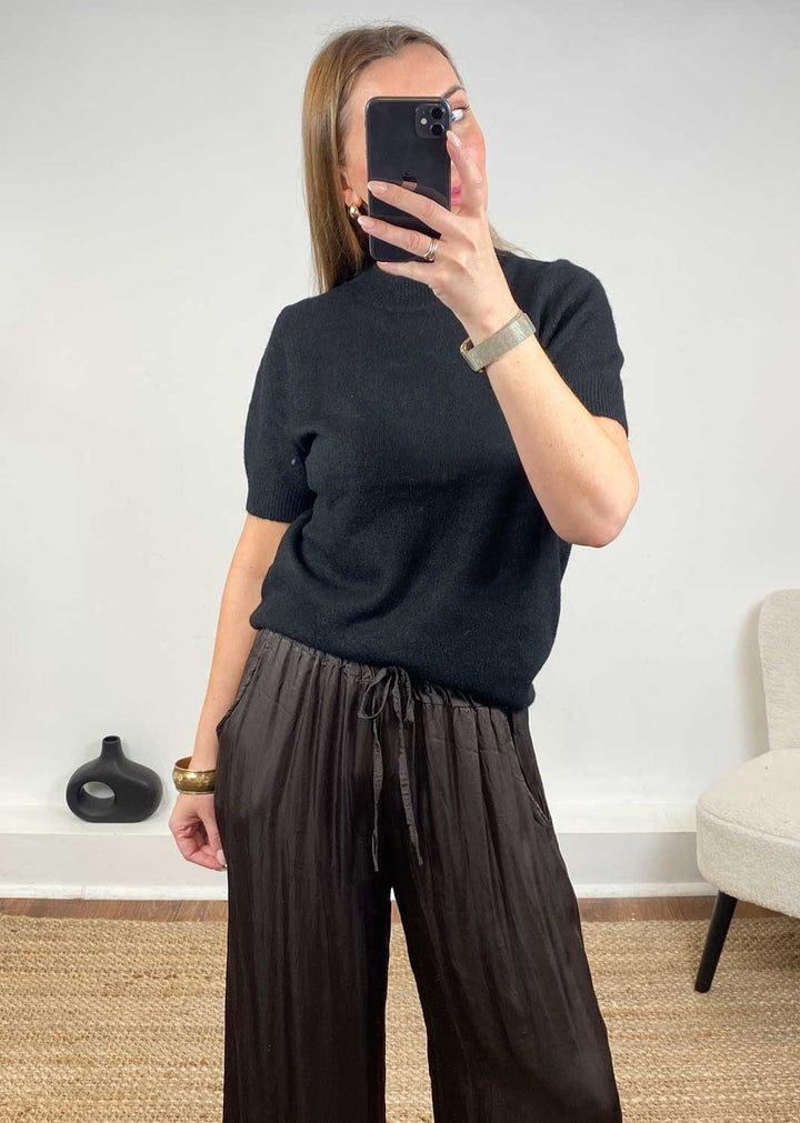 Libby Soft Knit Top in Black