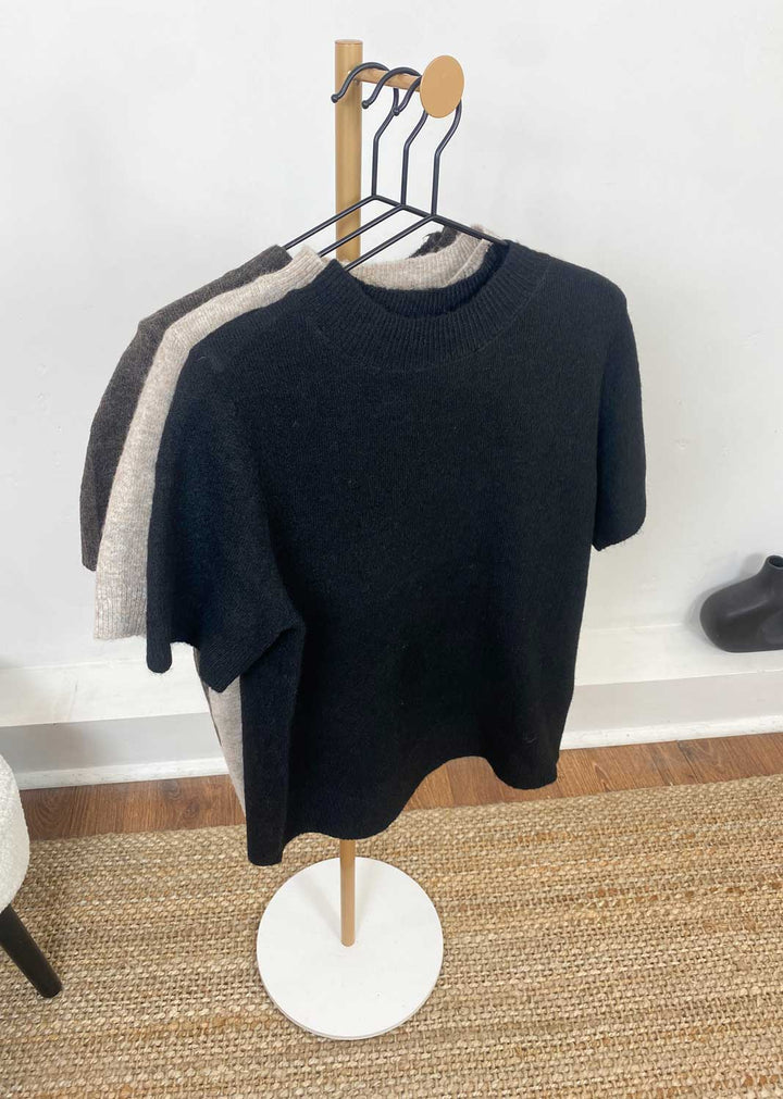 Libby Soft Knit Top in Black