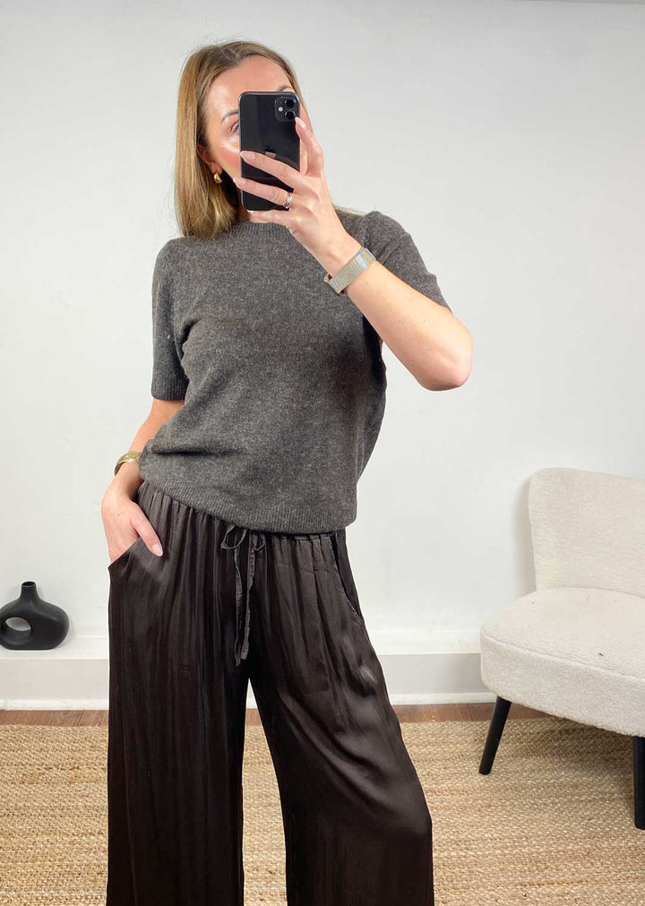 Libby Soft Knit Top in Espresso