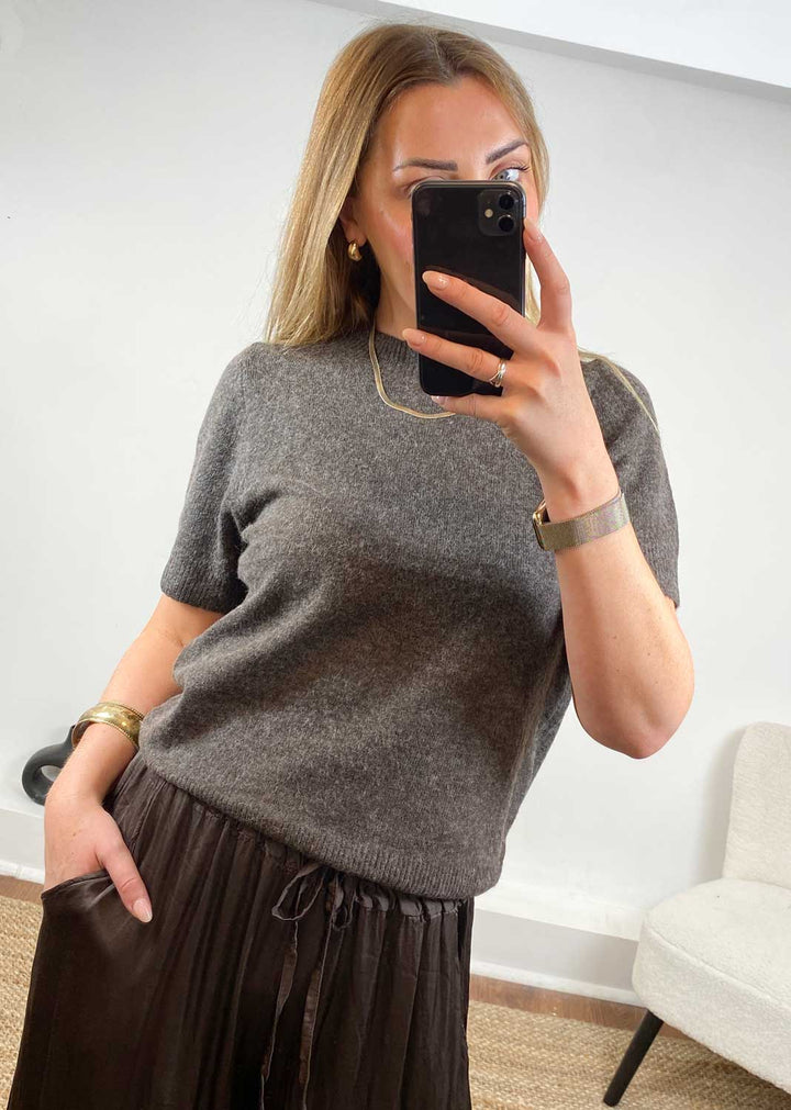 Libby Soft Knit Top in Espresso