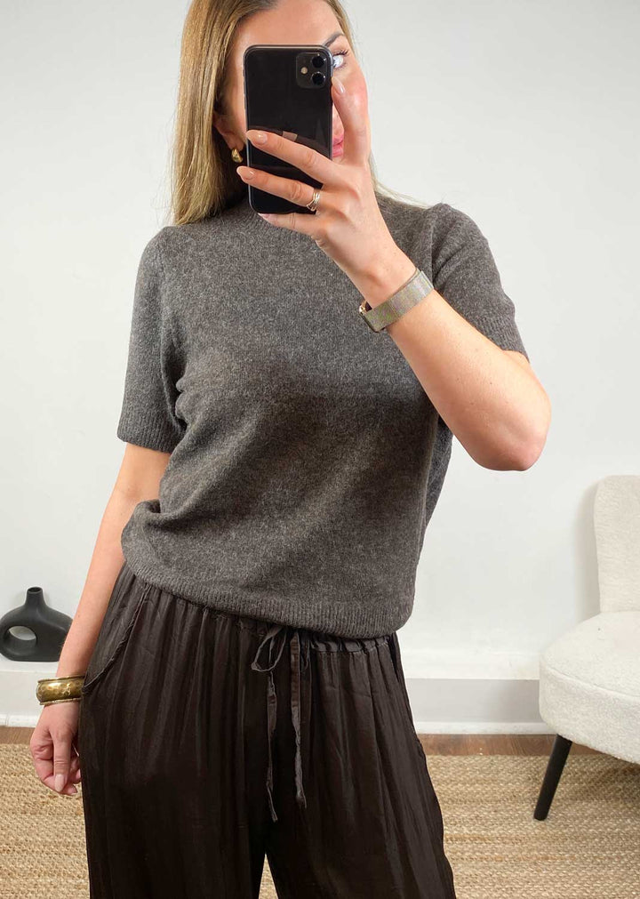 Libby Soft Knit Top in Espresso