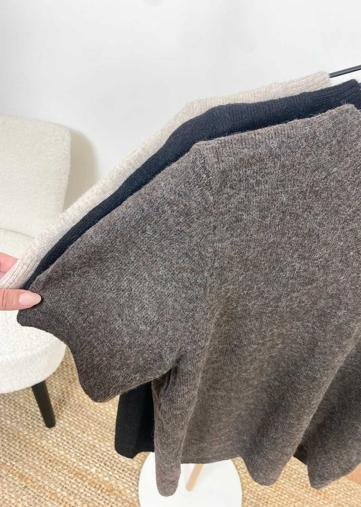Libby Soft Knit Top in Espresso
