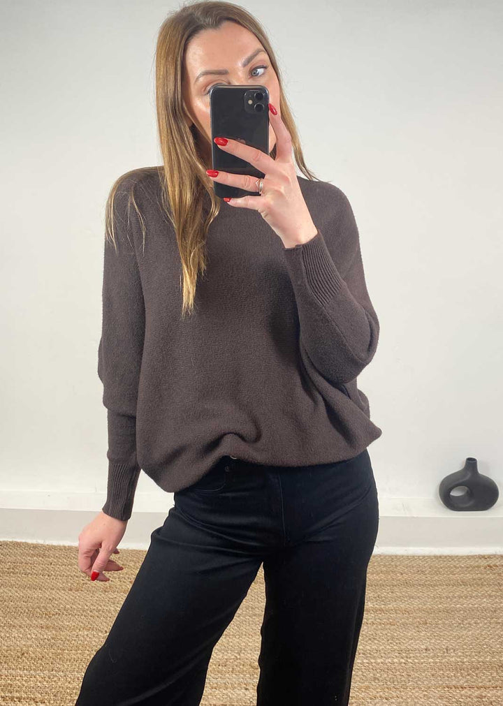 Liberty Knit Jumper Chocolate