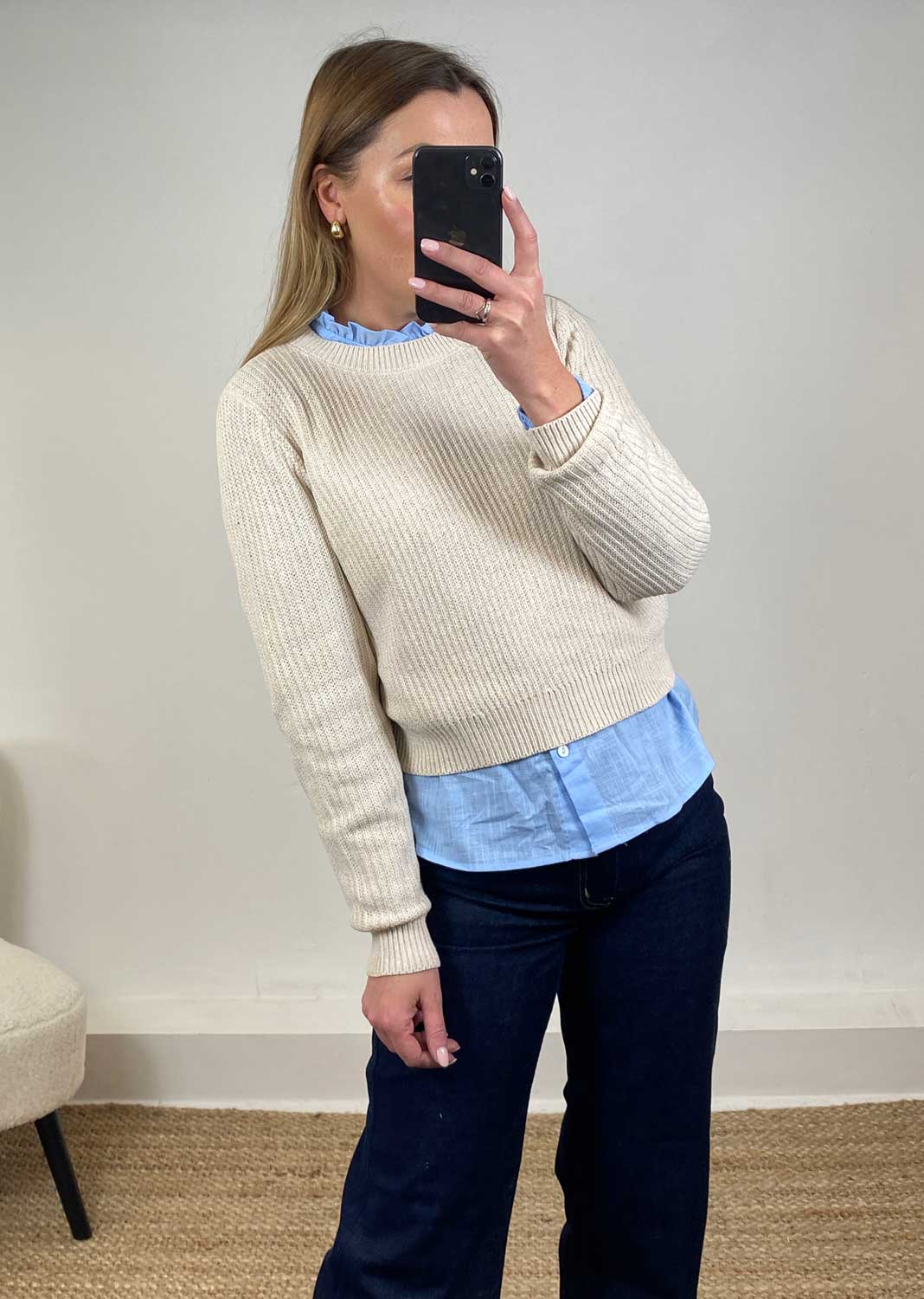 Lux Knit Jumper in Oatmeal