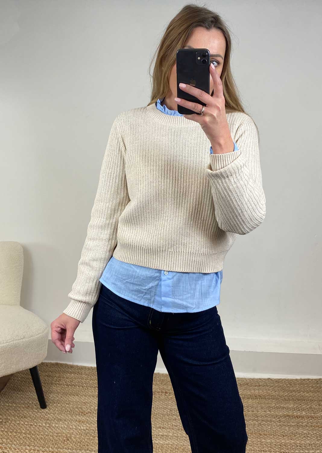 Lux Knit Jumper in Oatmeal