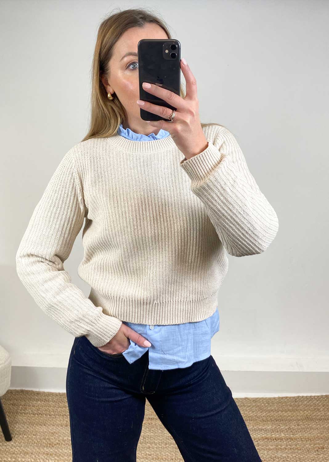 Lux Knit Jumper in Oatmeal