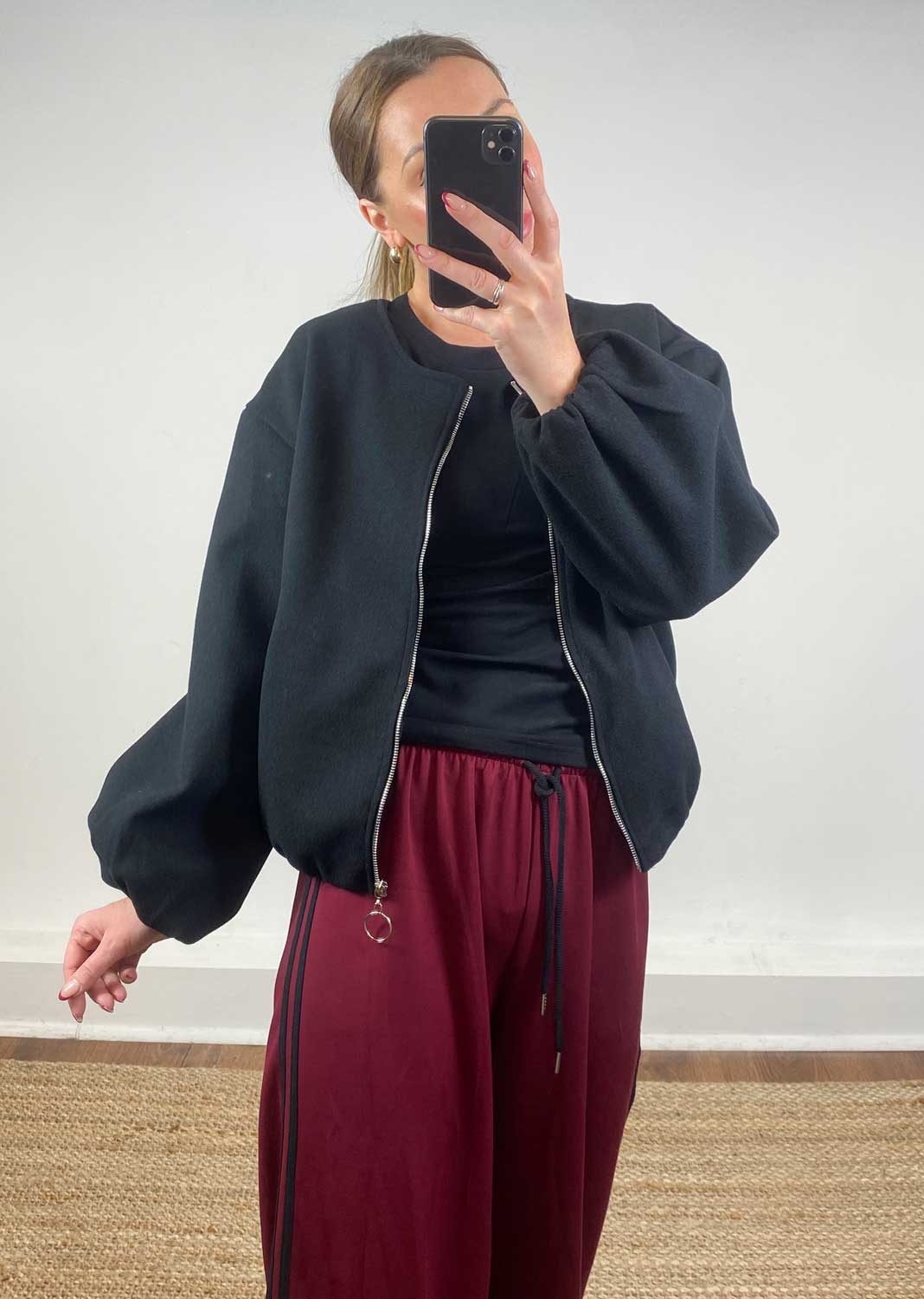 Macy Bomber Jacket Black