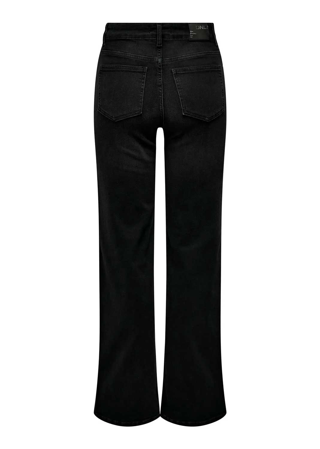 Wide Leg Jeans  Washed Black