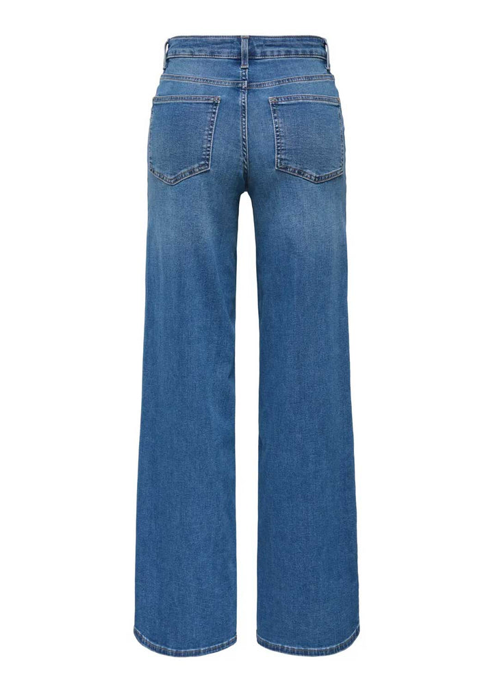 Madison Stretch Wide Leg Jeans Blue