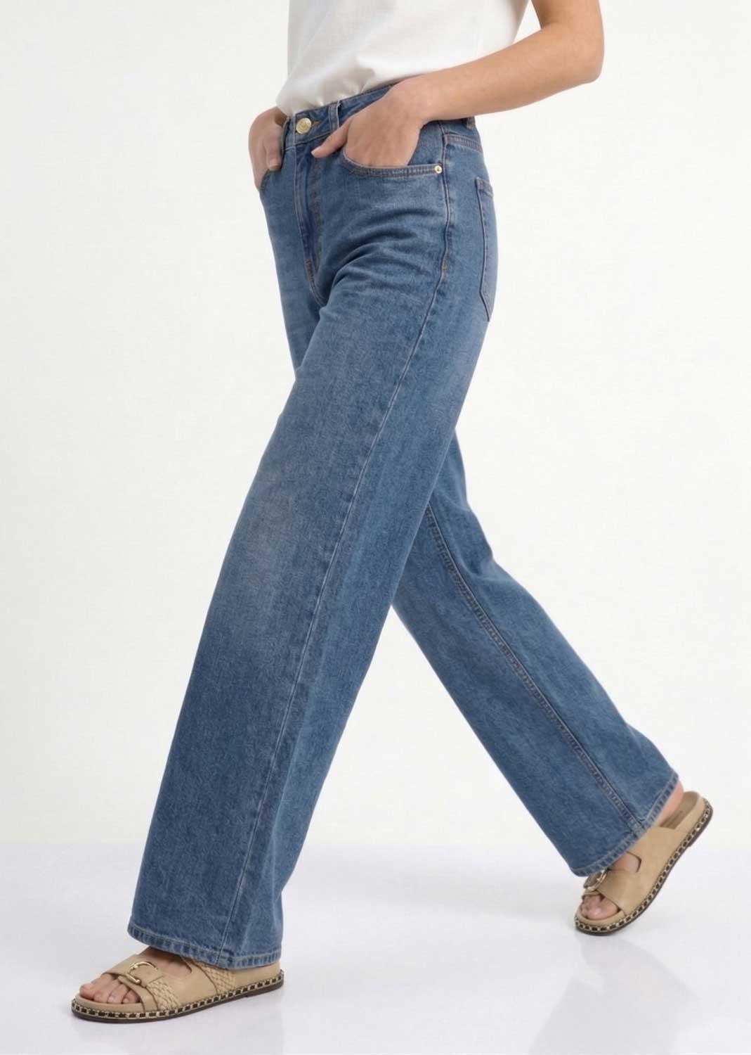 Madison Wide Leg Jeans in Blue