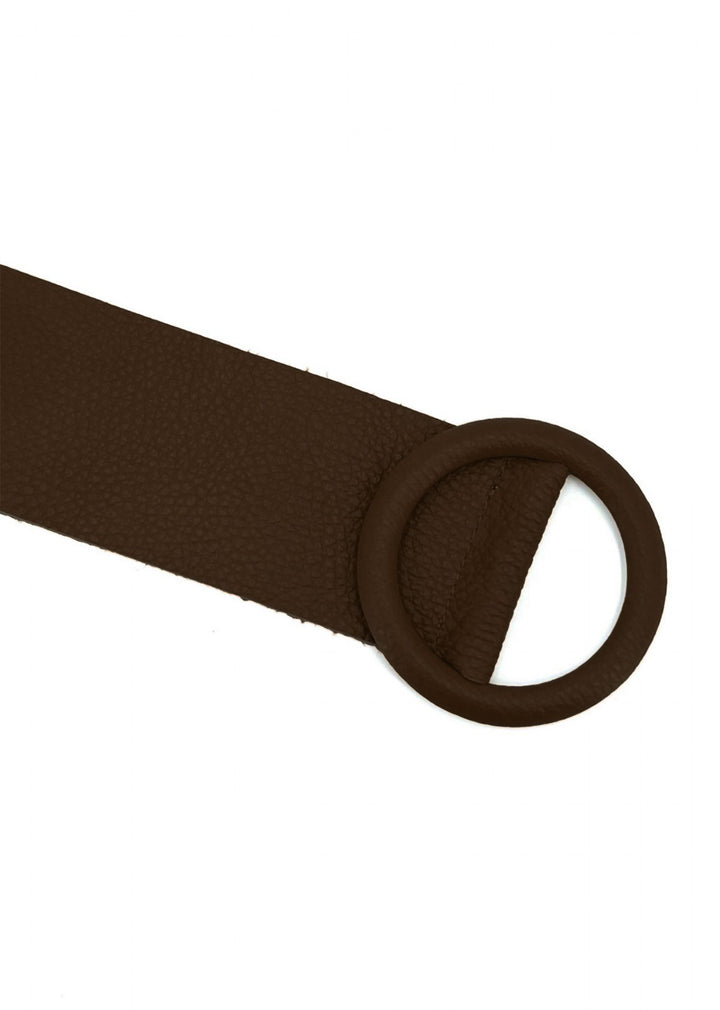 Dark Brown Leather Belt 