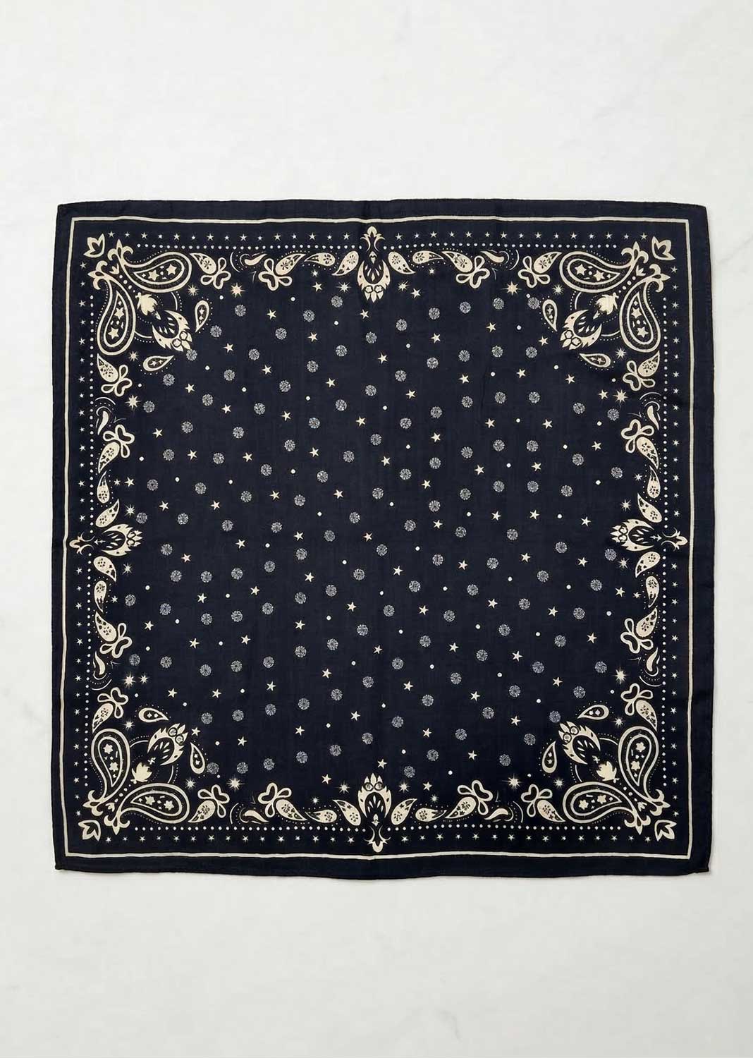 Marianna Bandana Neck Scarf Navy