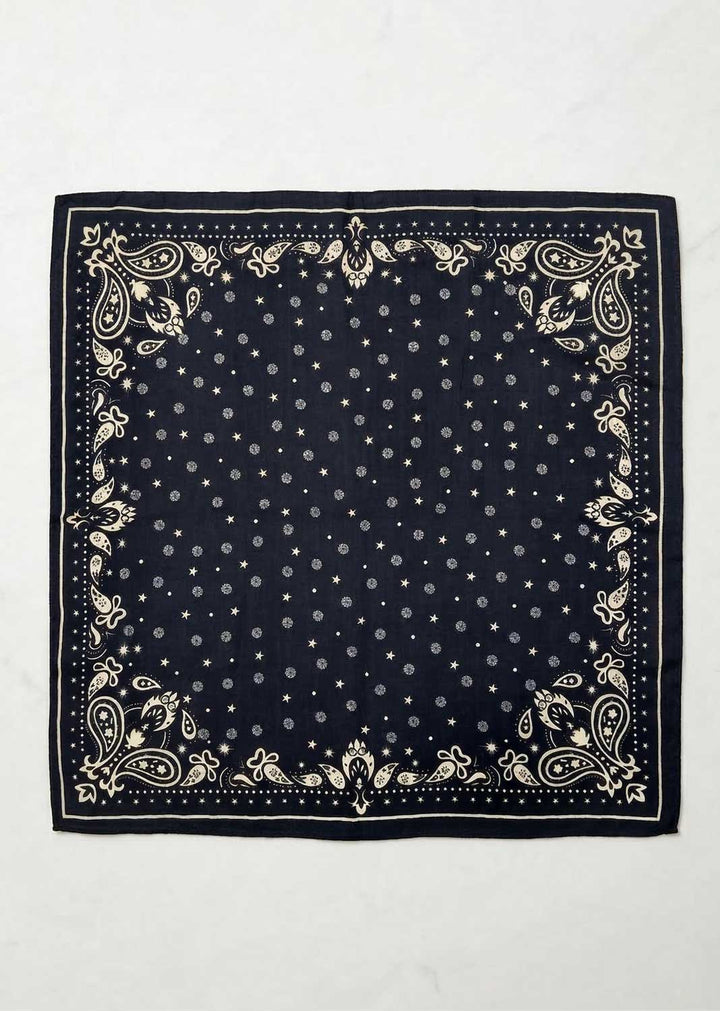 Marianna Bandana Neck Scarf Navy