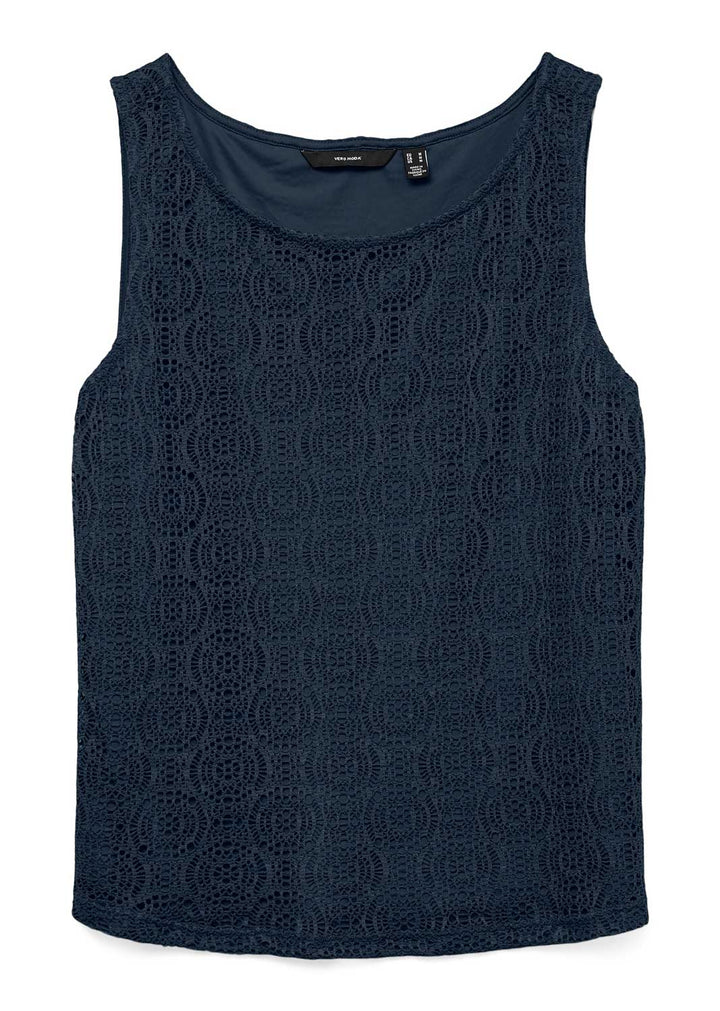 Maya Lace Vest in Navy