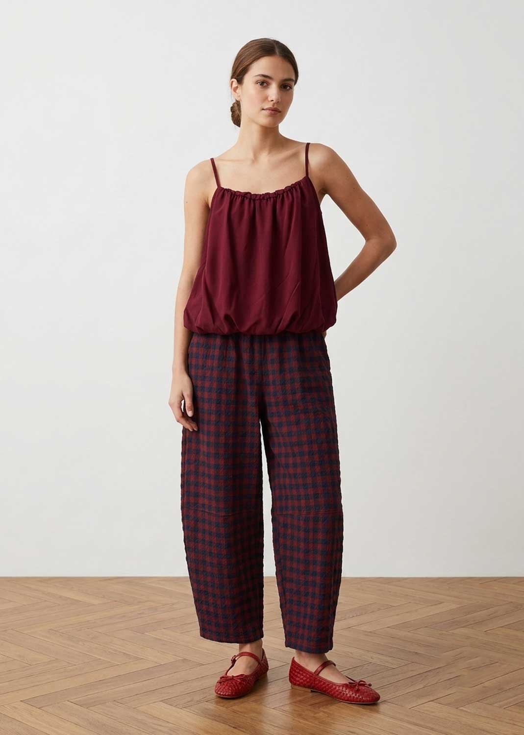 Melanie Burgundy Bubble Cami