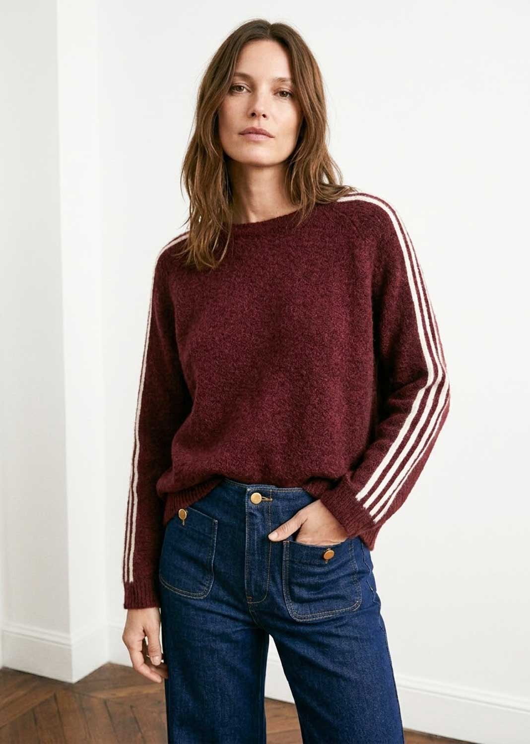 Milton Side Stripe Knitted Jumper