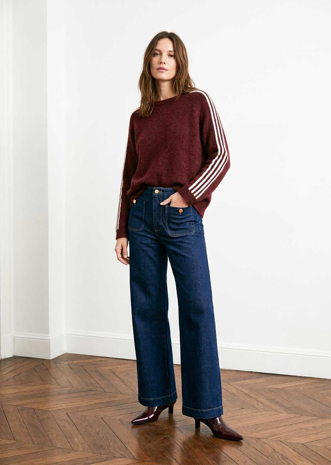 Milton Side Stripe Knitted Jumper