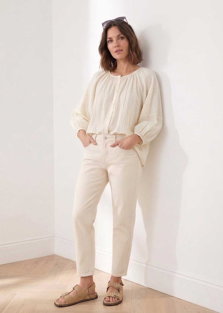 Miranda Cream Loose Fit Blouse