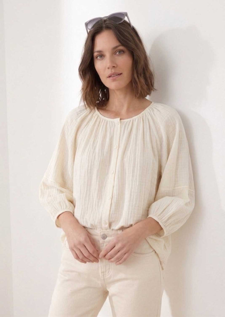 Miranda Cream Loose Fit Blouse