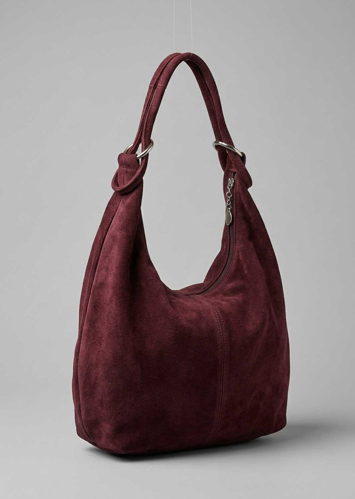 Molly Burgundy Suede  Shopper Bag