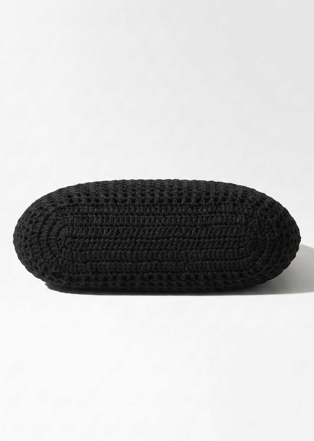 Mylene Black Contrast Woven Shoulder Bag