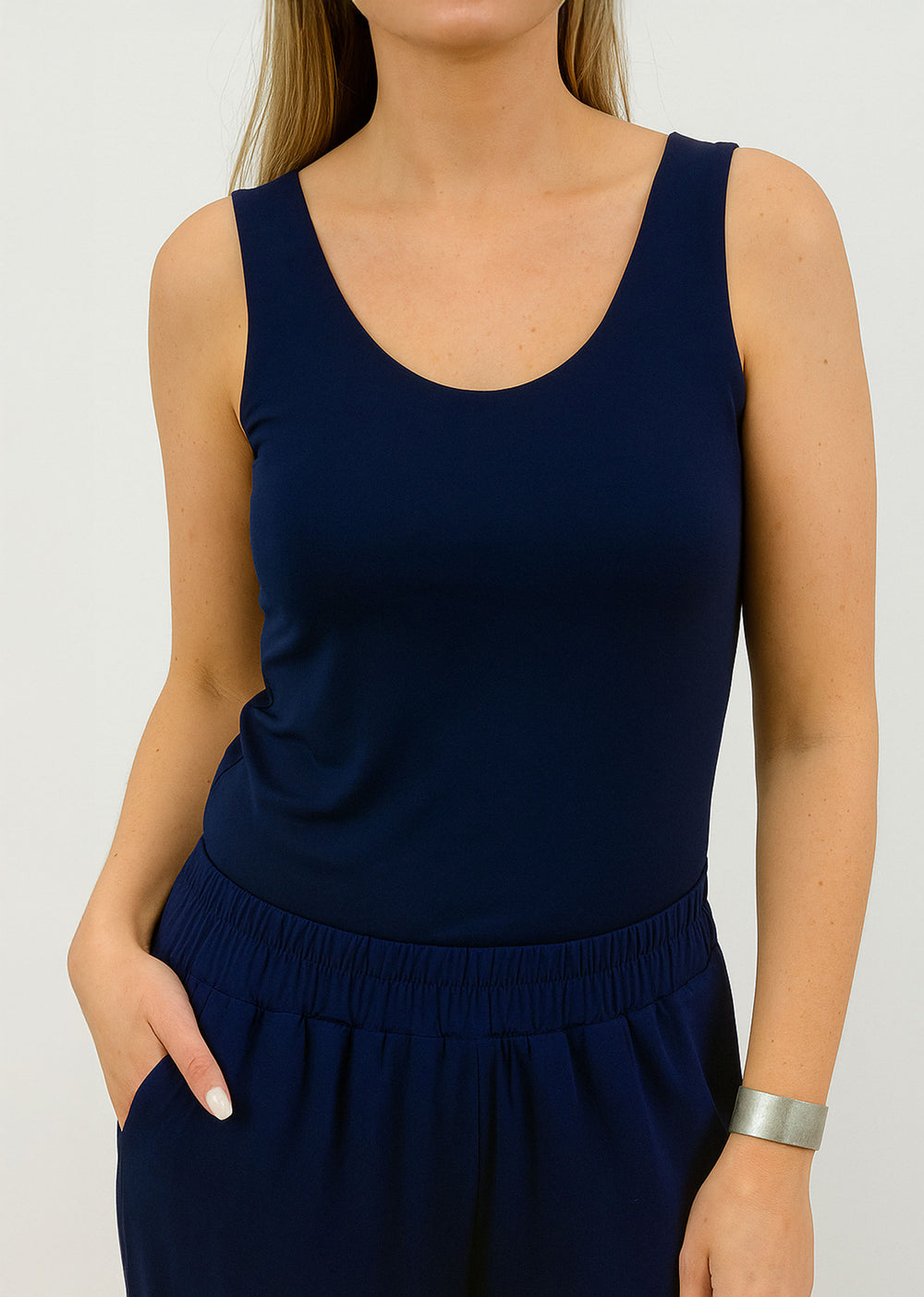 Naomi Classic Vest Top in Navy